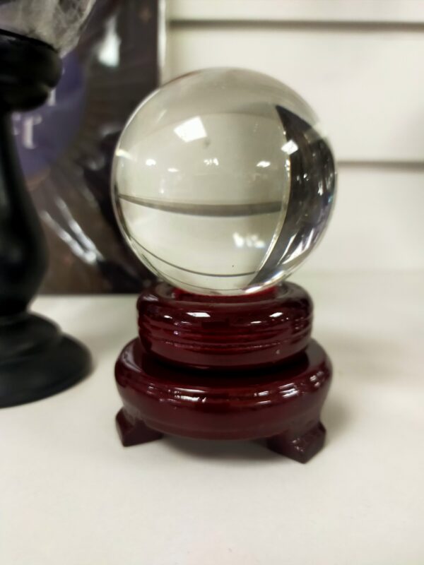 Crystal Ball with Wooden Base