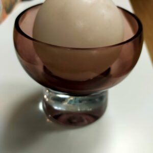 Round Ball Candle with Glass Dish