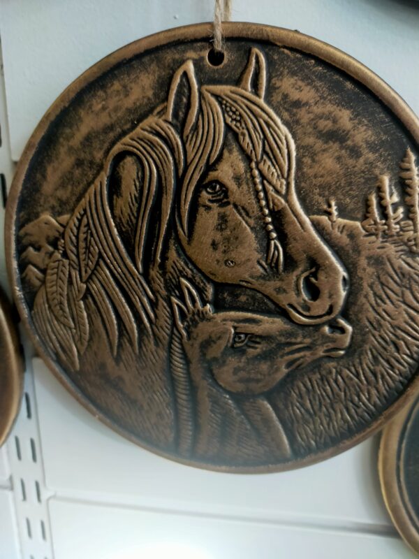 Bronze Effect Terracotta Apache Plaque