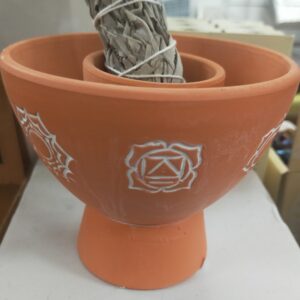 Terracotta Smudge Bowl with Sage Smudge Stick included.