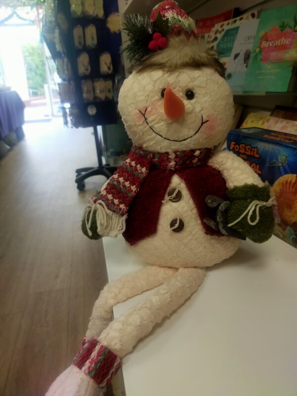 Snowman with dangly legs