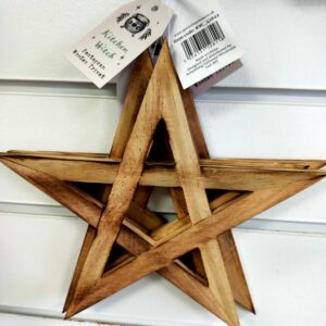 Wooden Trivet Pentagram.