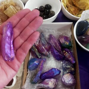 Rainbow Unicorn Aura Point Crystal